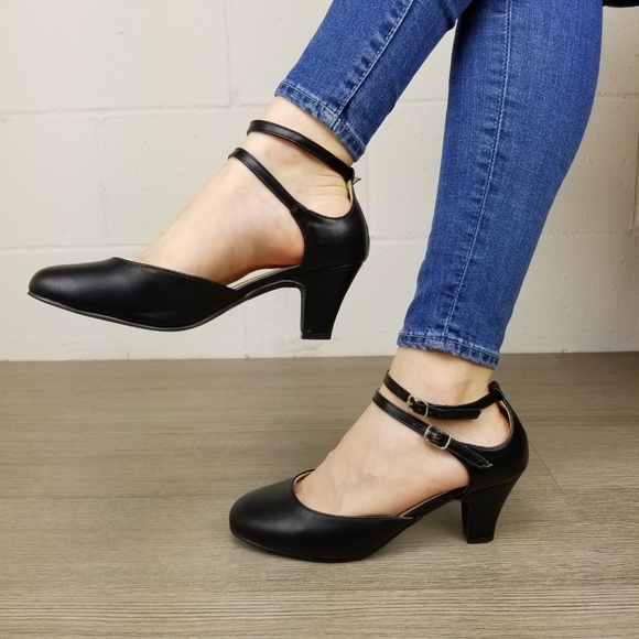 Black Rockabilly Vintage Style Shoes - Picture 7 of 8